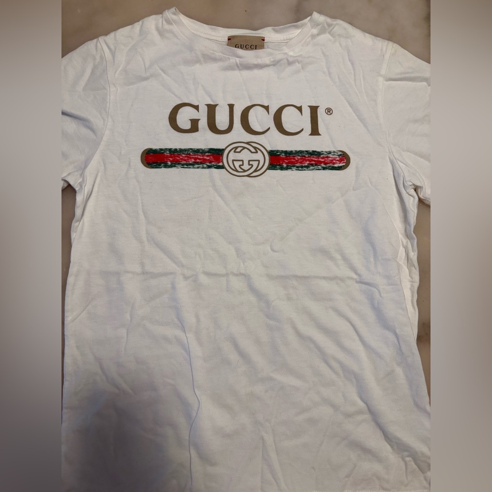 Gucci White Fabric Care Label